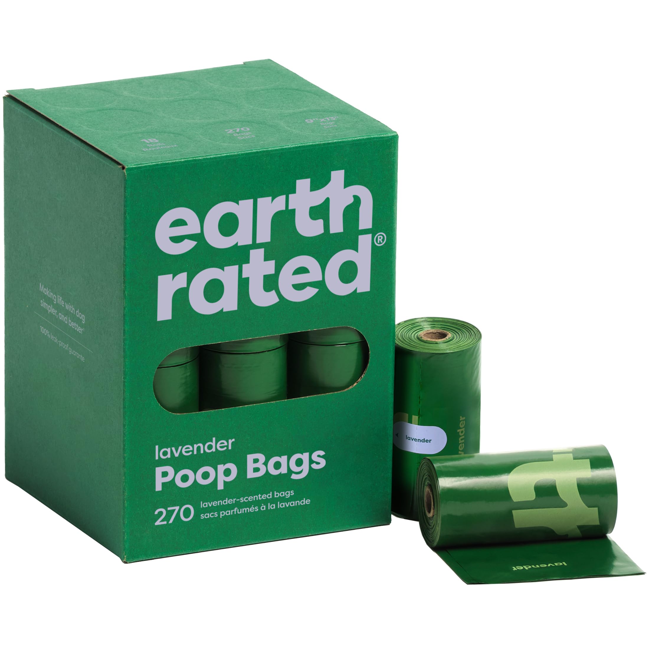 Earth Rated poop bags with dispenser, ready for walks and easy access