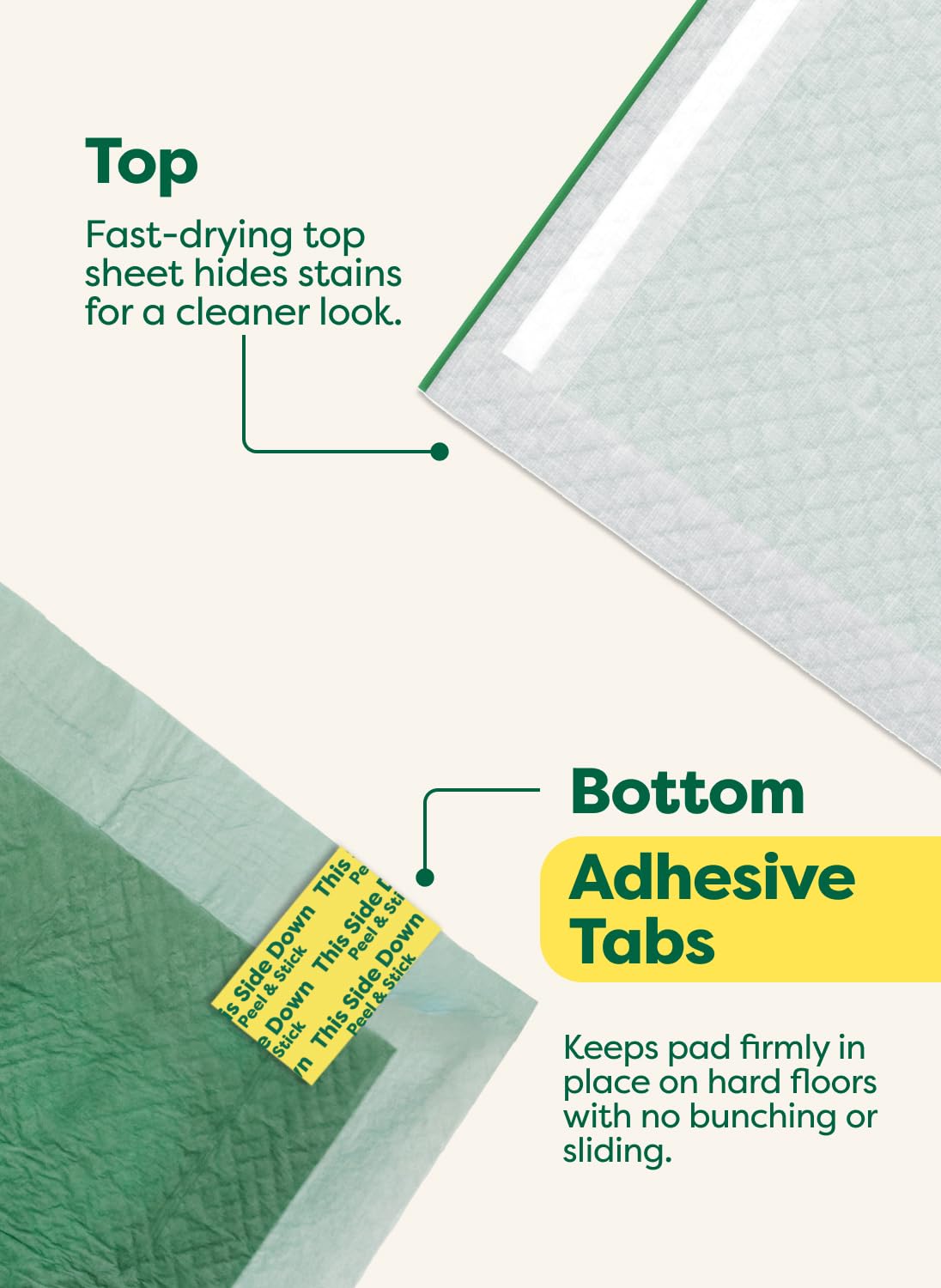 Unscented design minimizes odors without added fragrances for indoor potty areas.