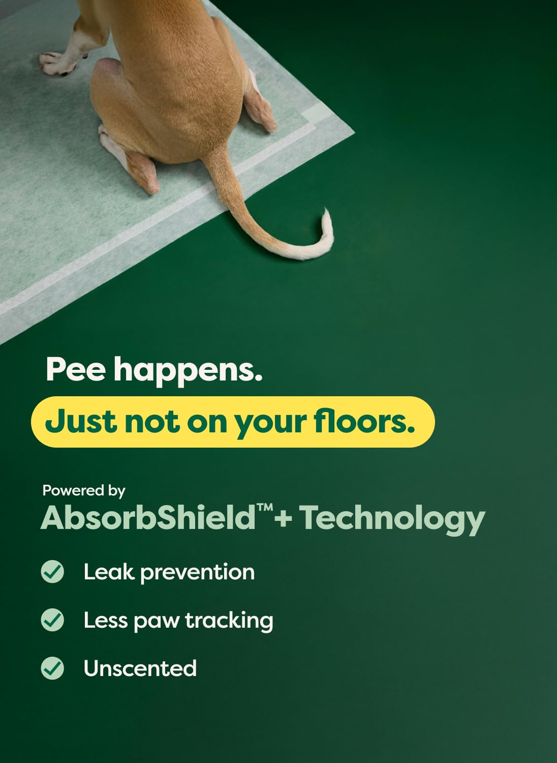 Unscented design quickly absorbs liquid to minimize odors.
