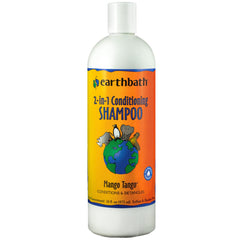 earthbath Mango Tango 2-in-1 shampoo bottle with gentle cleansing and tropical mango scent.