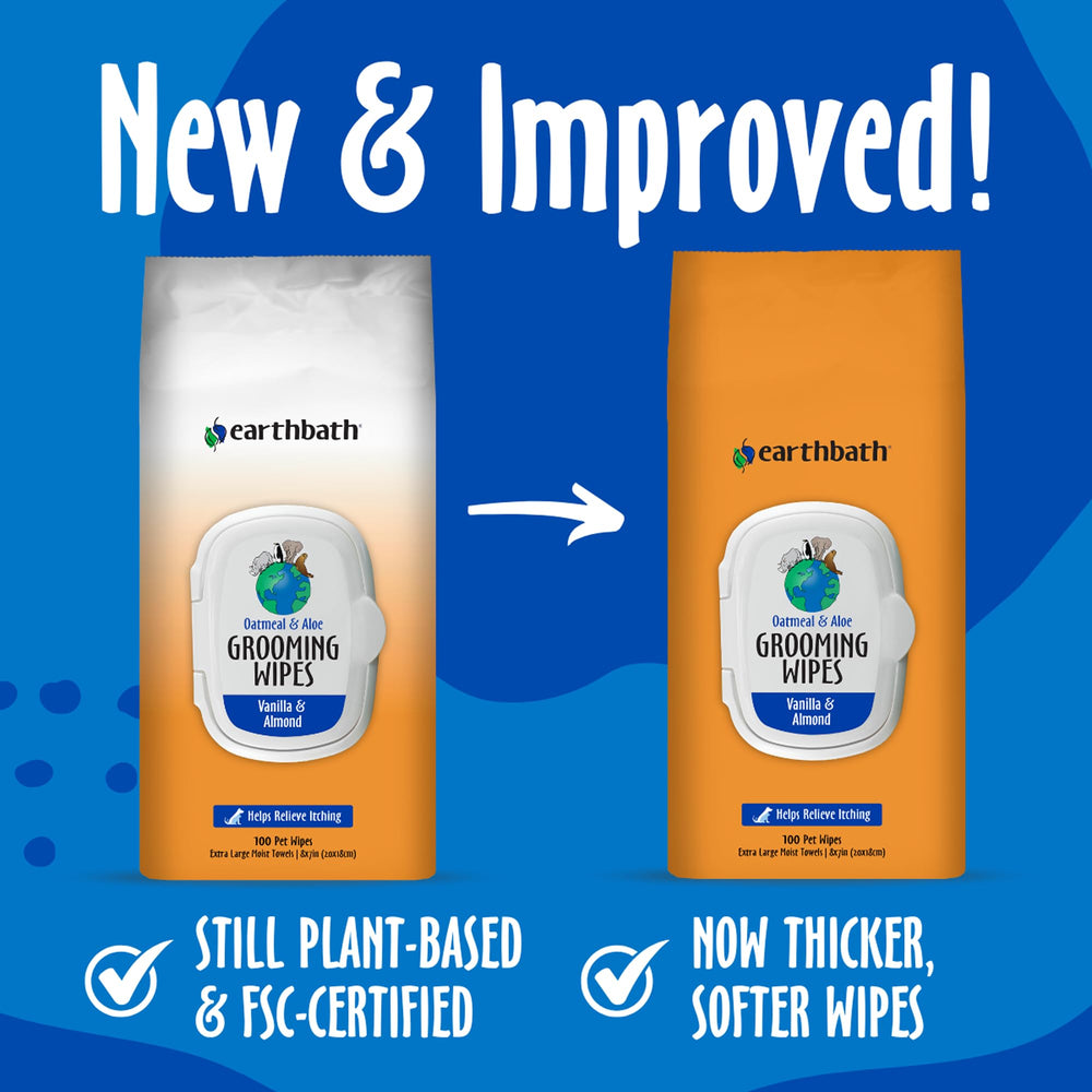 Earthbath Oatmeal & Aloe Grooming Wipes coat feels soft and shiny.
