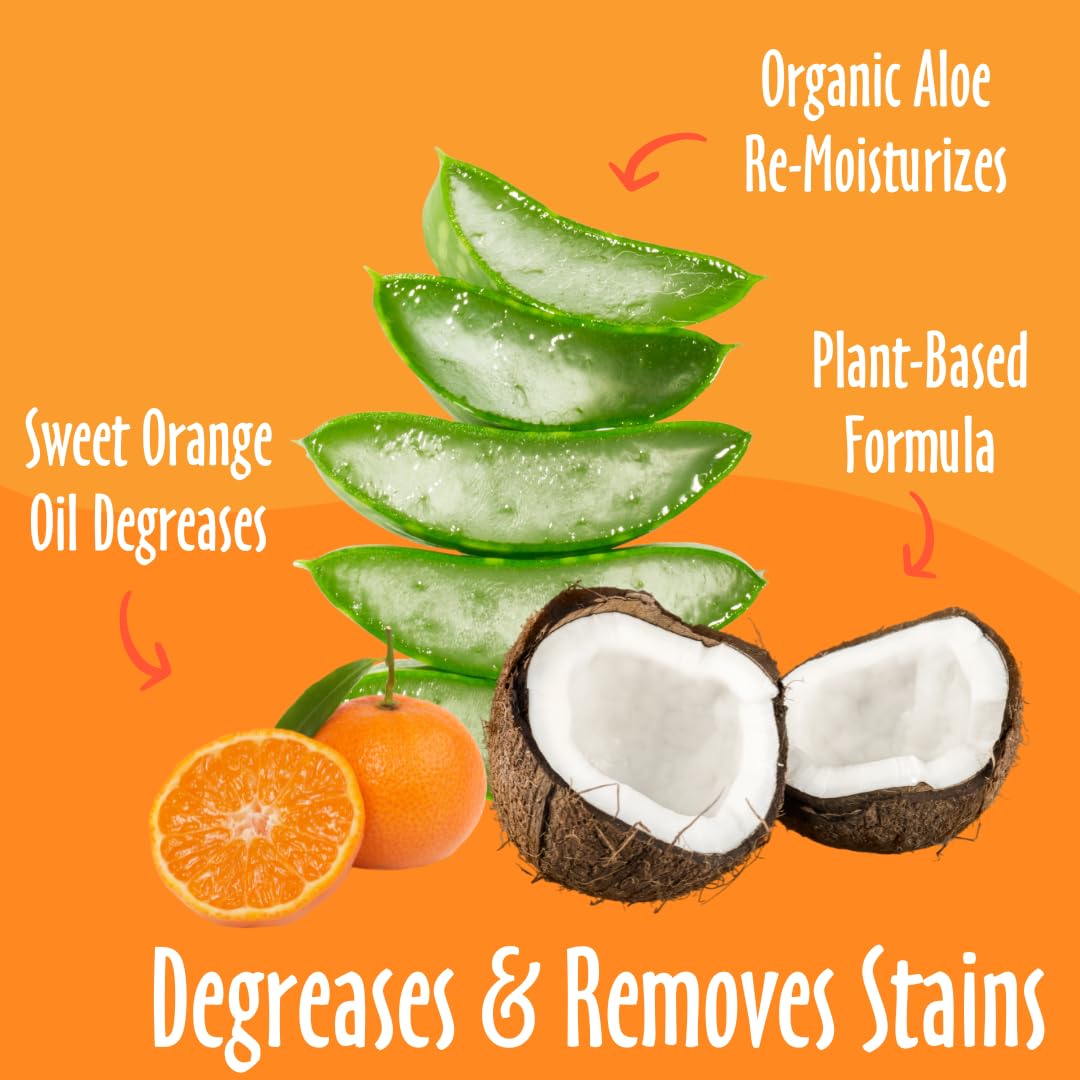 Earthbath Sweet Orange Dirty Dog Shampoo pour demonstrates easy application.