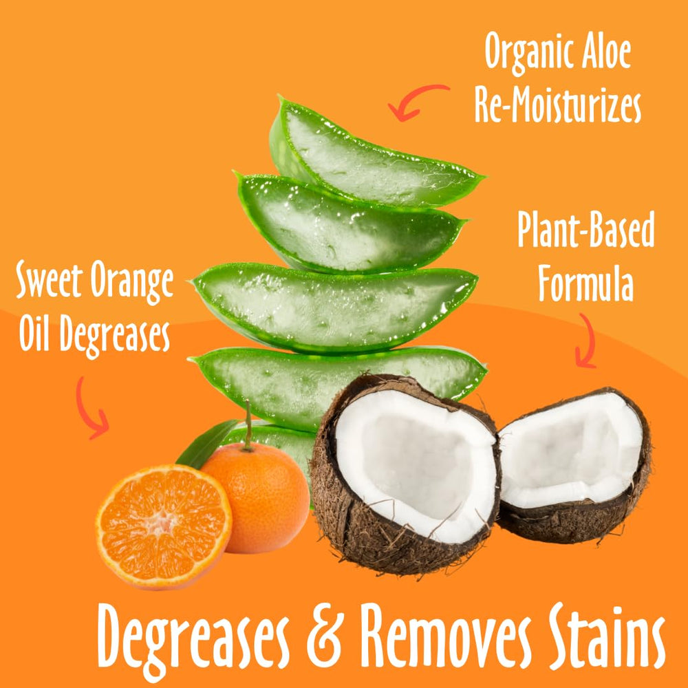 Earthbath Sweet Orange Dirty Dog Shampoo pour demonstrates easy application.