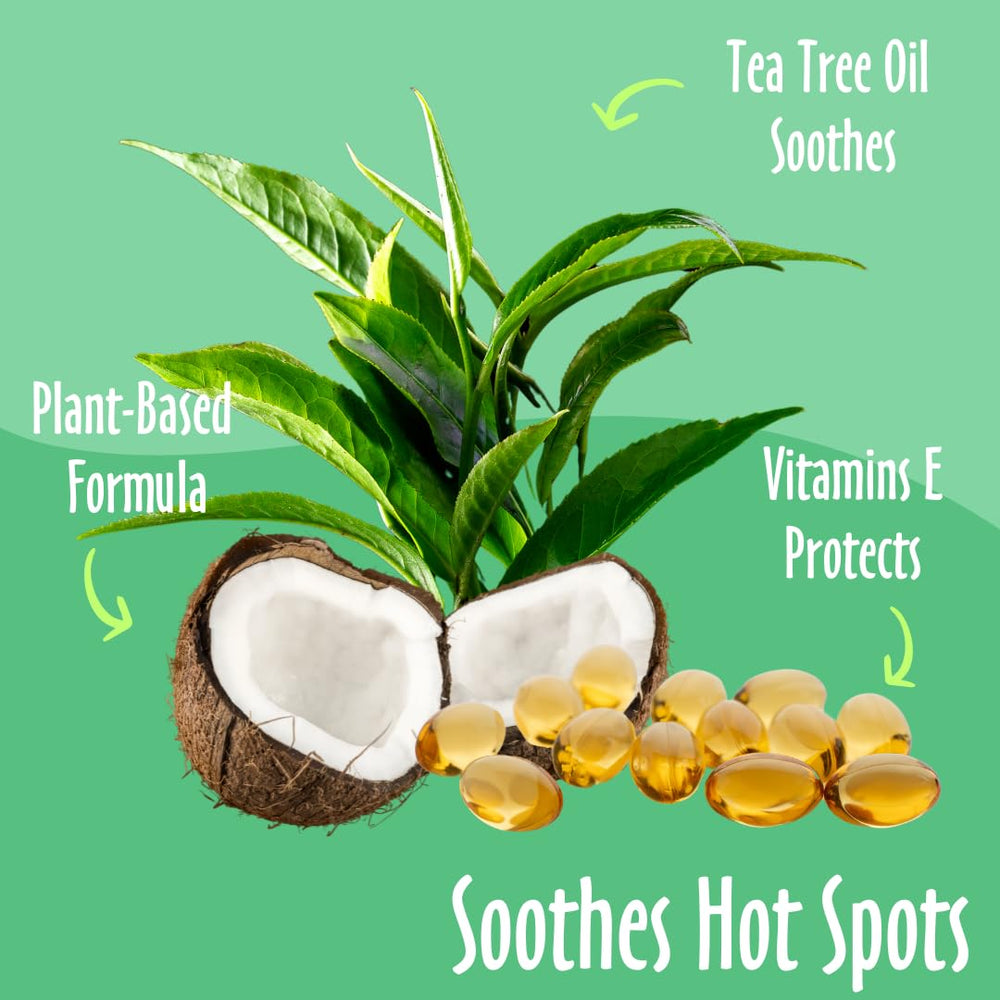 Earthbath tea tree oil aloe vera lather close-up shows natural cleansing and soothing benefits.