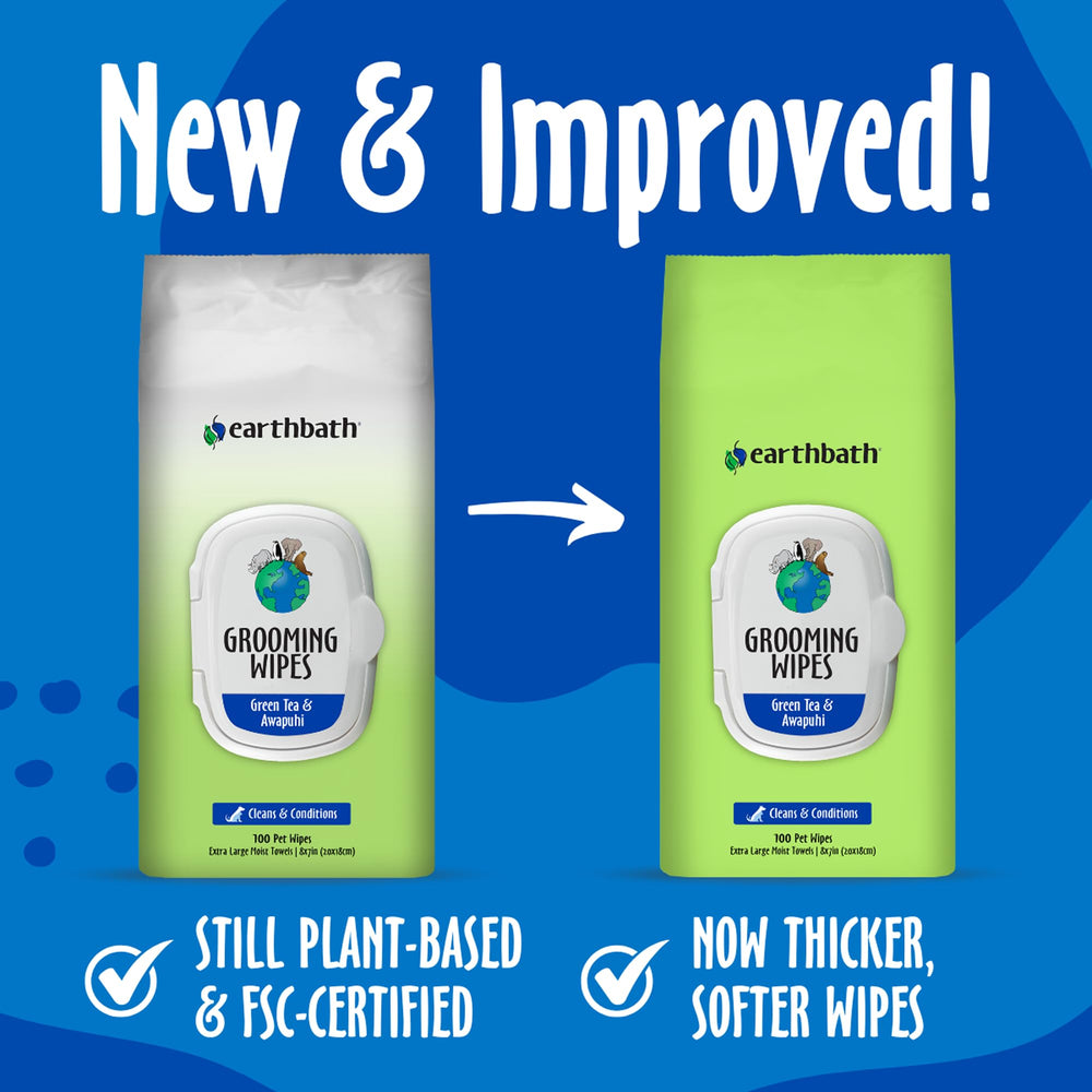 Earthbath dog paw cleaning wipe used for quick, mess-free refresh.