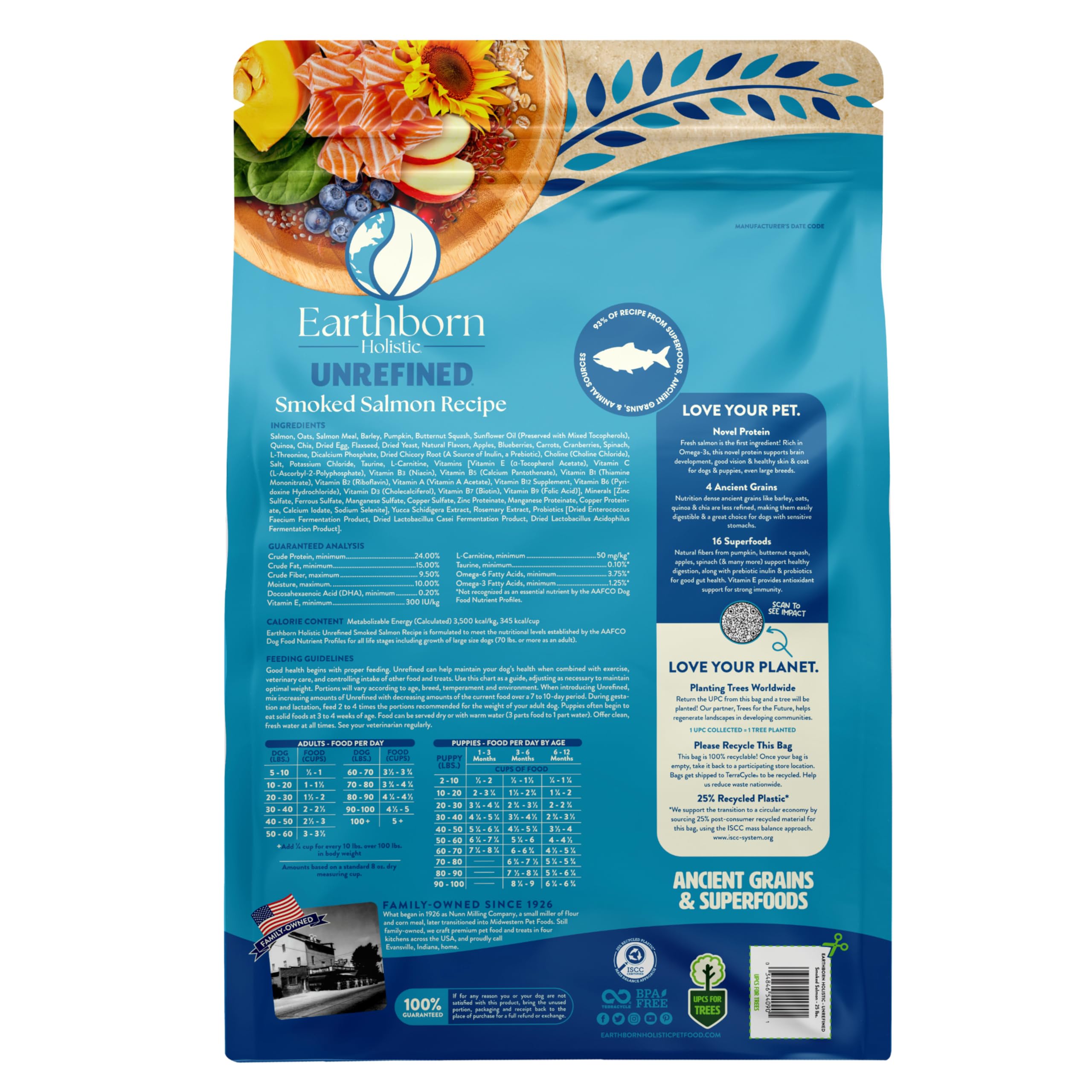 Earthborn Holistic ancient grains quinoa bowl emphasizing digestible nutrition.