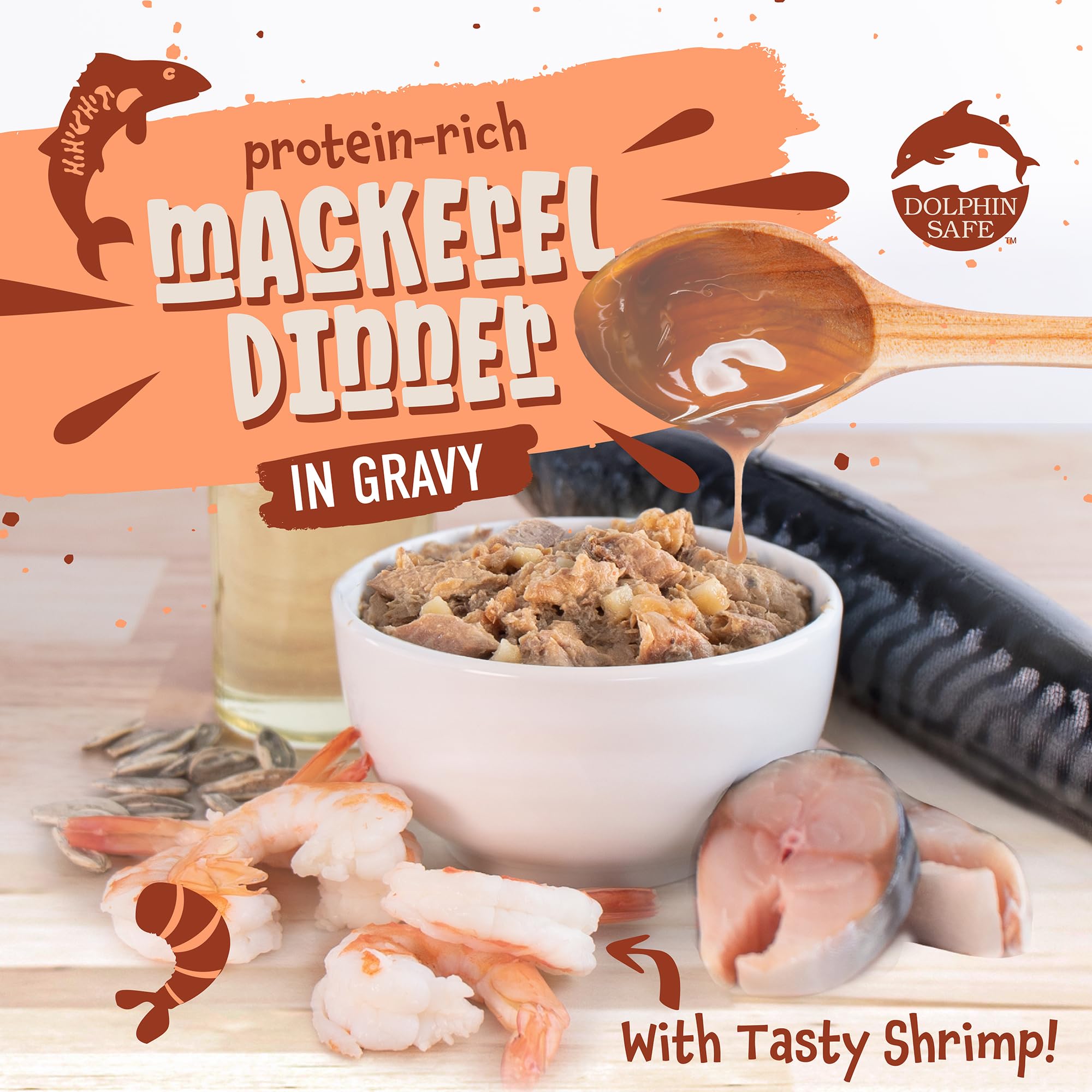 Earthborn Holistic Catalina Catch ingredients with mackerel and shrimp