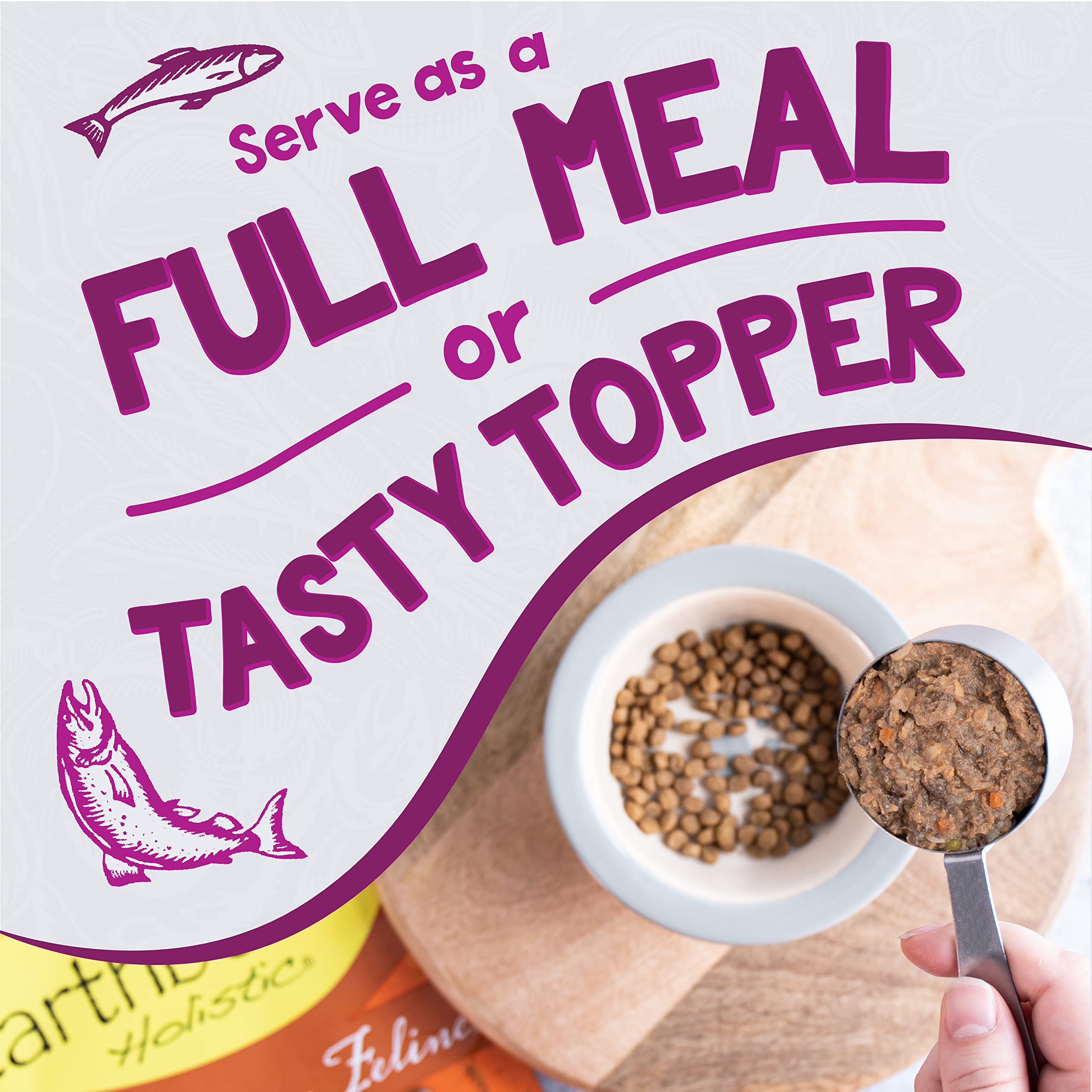Earthborn Holistic Harbor Harvest fish flakes image with wild-caught salmon and whitefish