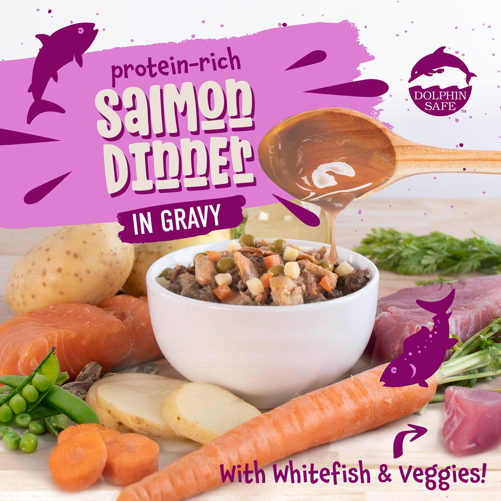 Earthborn Holistic Harbor Harvest wild-caught fish with dolphin-safe label, ethical sourcing.