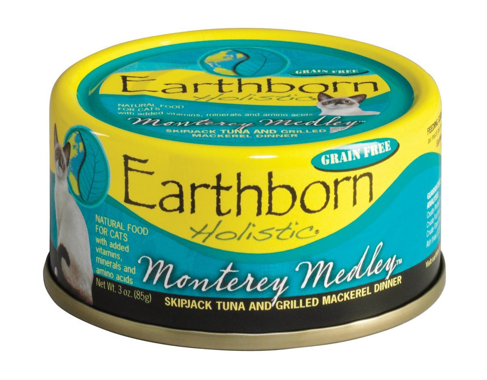 Earthborn Holistic Monterey Medley can highlighting protein-rich fish dinner for cats