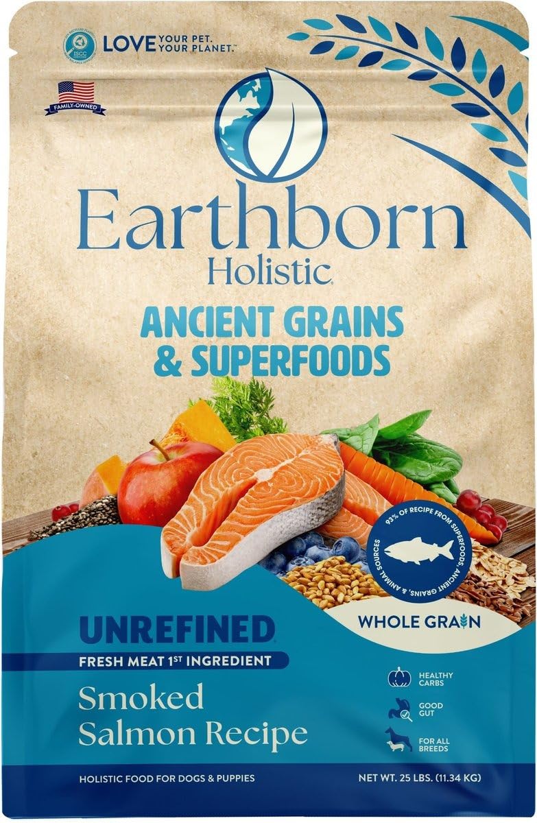Earthborn Holistic pumpkin butternut squash apples showcasing natural fiber for digestion.