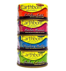 Earthborn Holistic wet cat food variety pack in four flavors; grain-free and protein-rich for cats