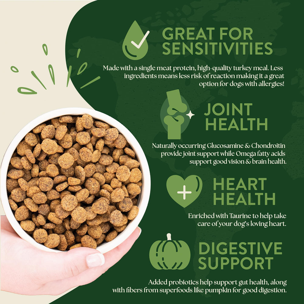 Earthborn Holistic Venture pumpkin-digestive-support kibble emphasizing natural fiber