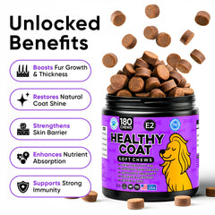 Earthcraft Omega 3 dog chews pack front highlights USA-made vet-formulated formula