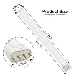 Earthtec UV bulb lamp side angle showing 2G11 base for quick swaps