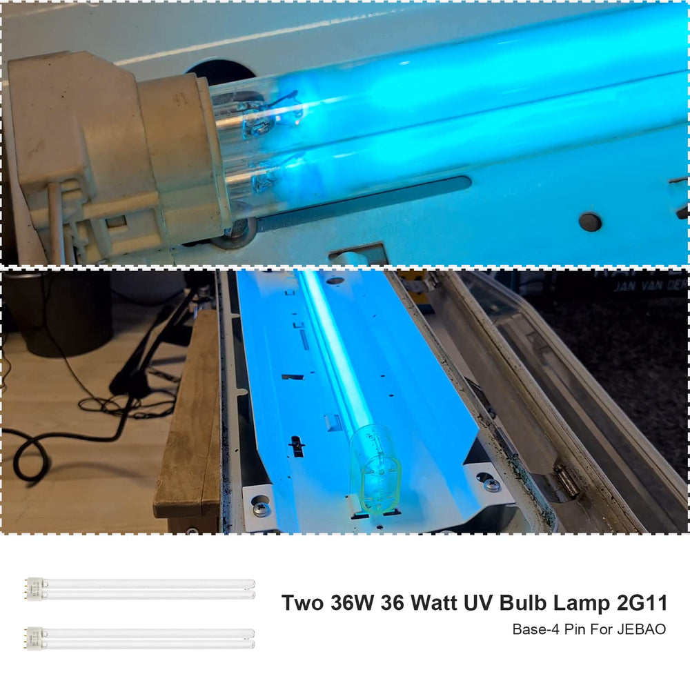 Earthtec UV bulb lamp compatibility with JEBAO; supports reliable operation with 2G11 base