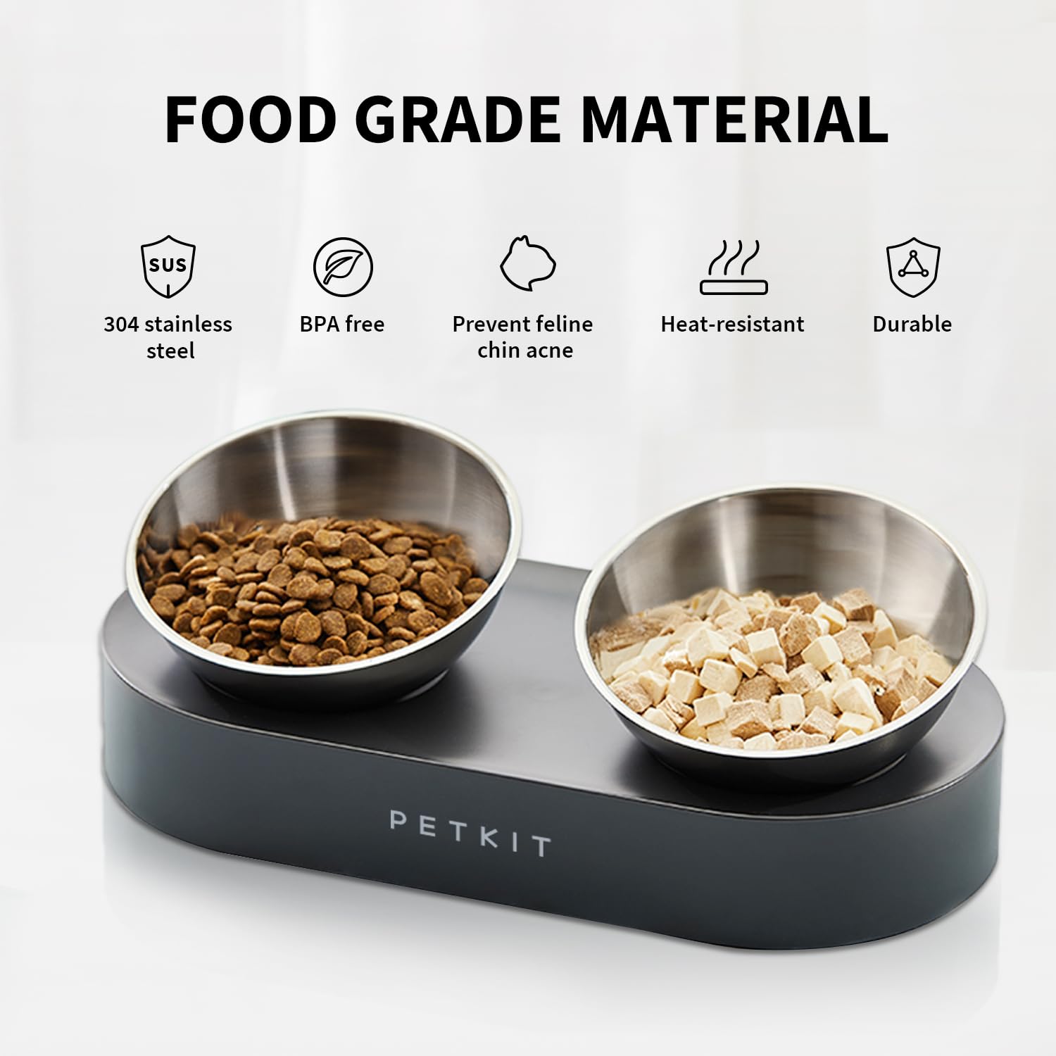 PETKIT Fresh Nano stainless bowls easy-clean-design for daily meals.
