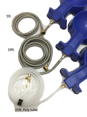Easy-Clean Water Bowl stainless steel hose attachment for flexible setup.