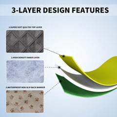 Easy-Going gray 68x82 dog bed cover on sofa protects furniture