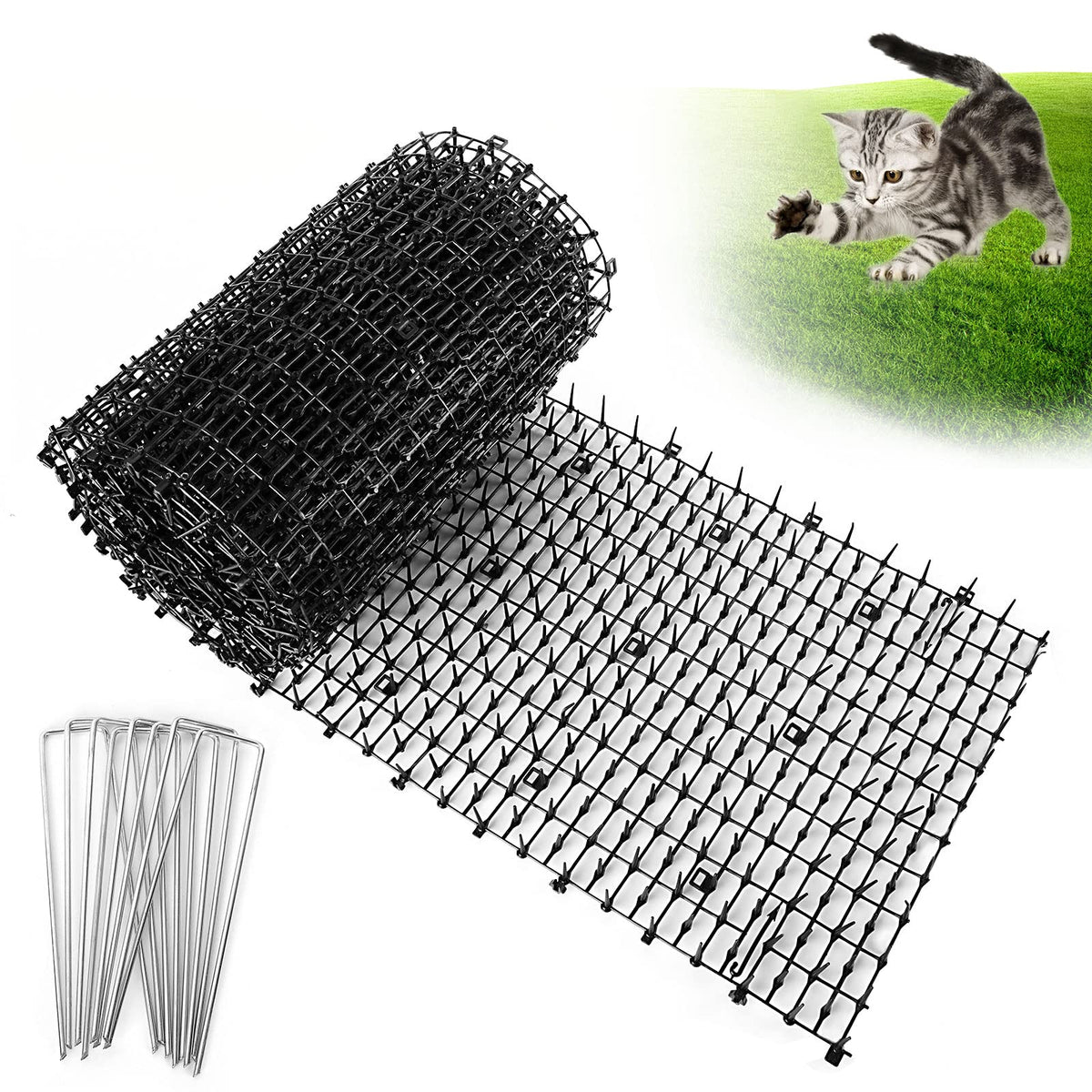 EATHEATY scat mat spikes 13ft for indoor and outdoor deterrence of pets