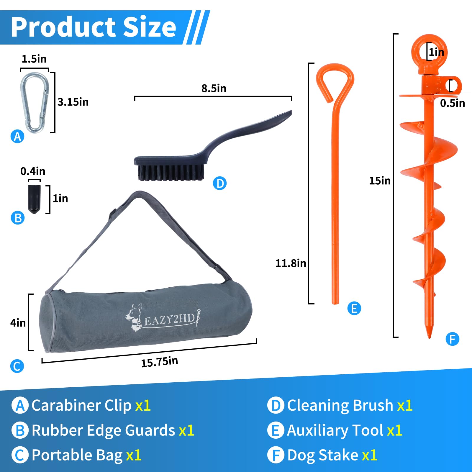 Eazy2hD portable carrying bag for dog stake on the go