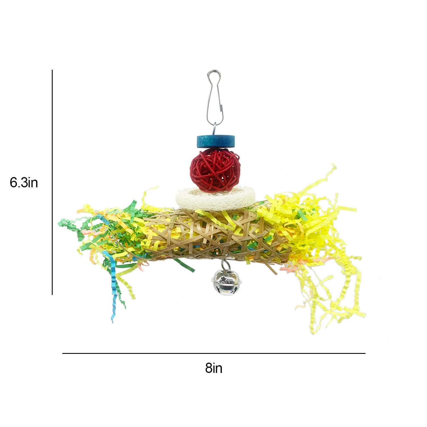EBaokuup daily playtime toy for parrots delivers frequent enrichment and fun.