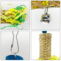 EBaokuup hanging foraging toy for parrots boosts activity and mental stimulation.
