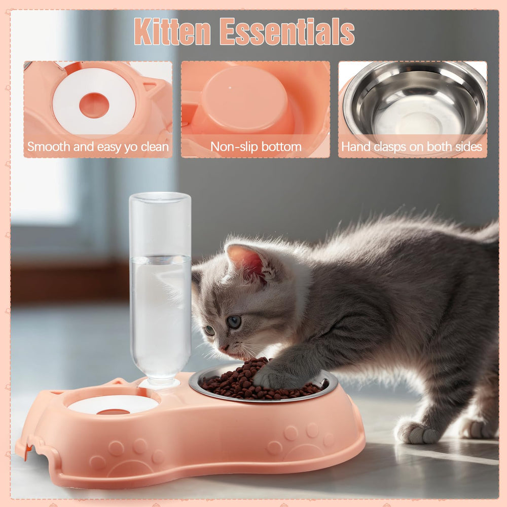 Eccliy kitten starter kit automatic drinking water bowl promotes steady hydration.