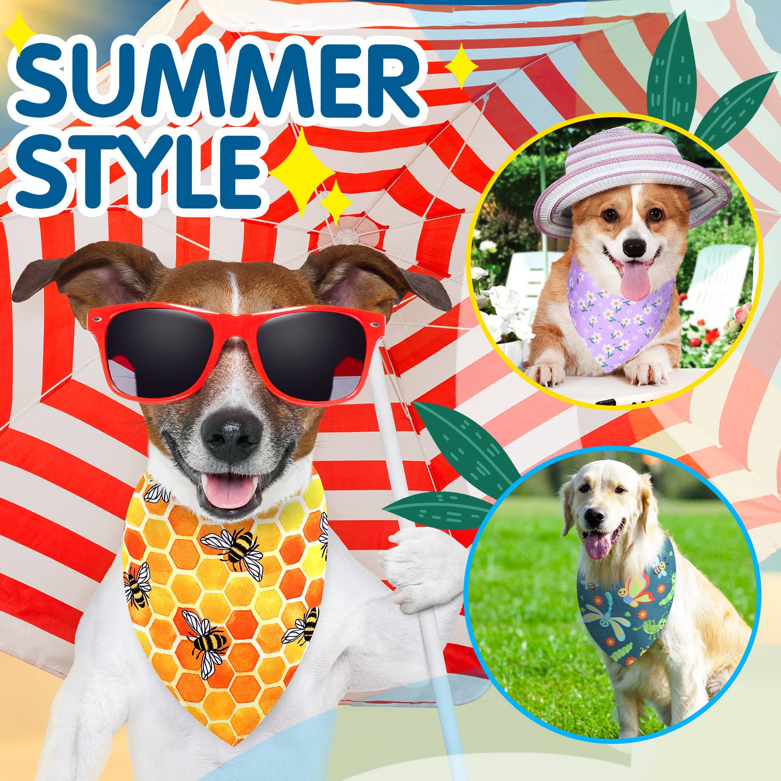 Eccliy multi-color bulk dog bandanas ideal for size variety