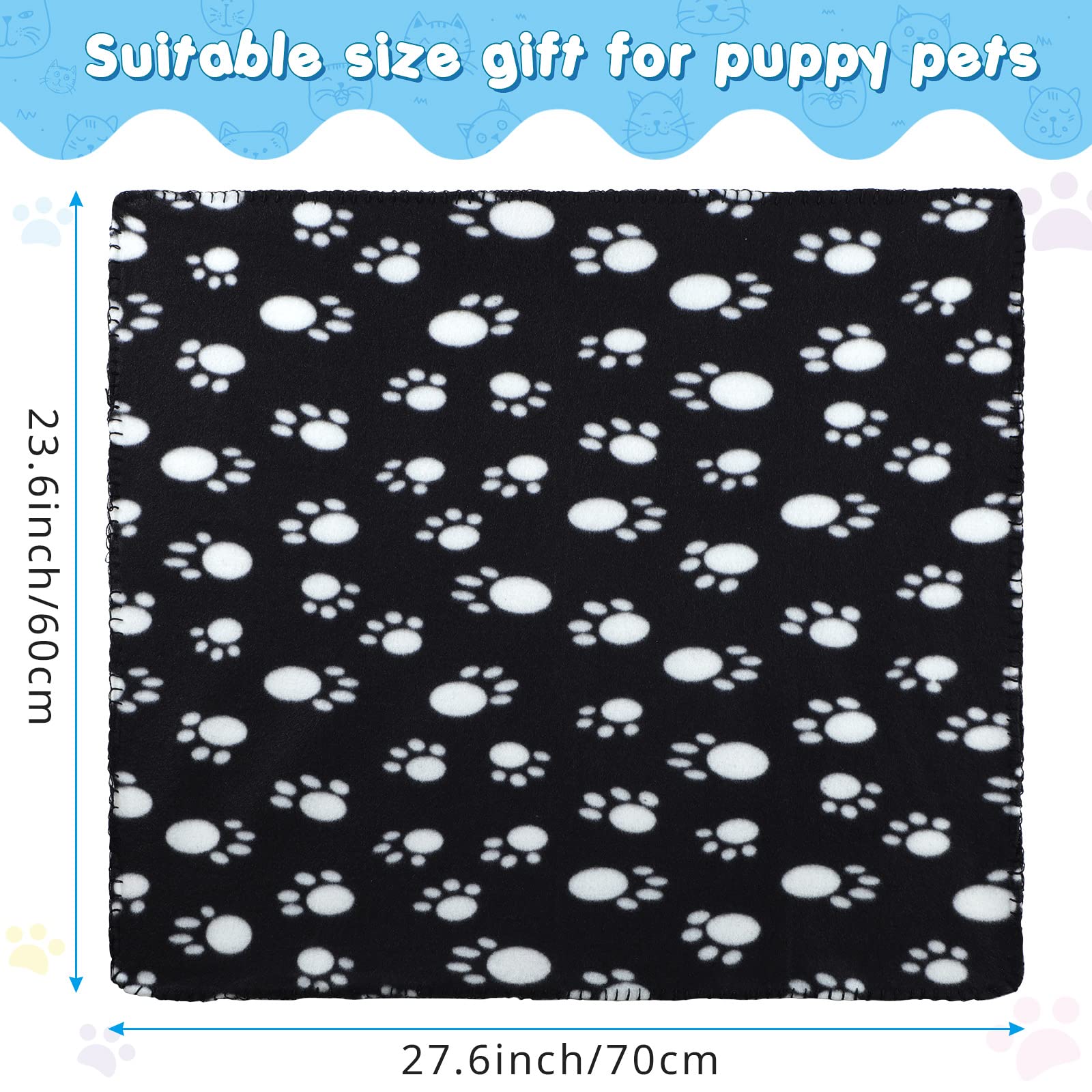 Eccliy puppy blanket close-up showing paw pattern and warmth.