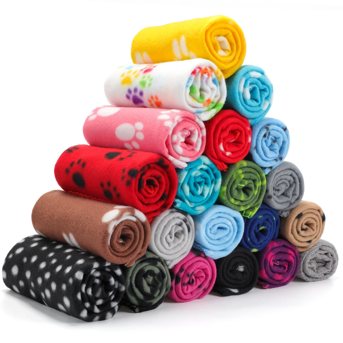 Eccliy puppy blanket with paw pattern offers cozy warmth for small dogs and cats.