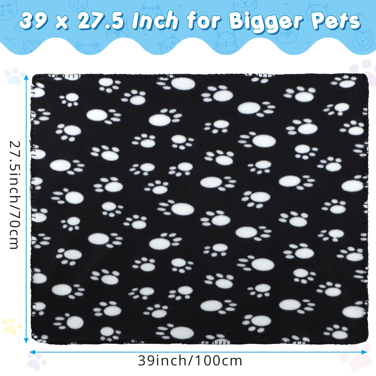 Eccliy soft double-sided fleece blanket provides lightweight warmth for pets during naps.