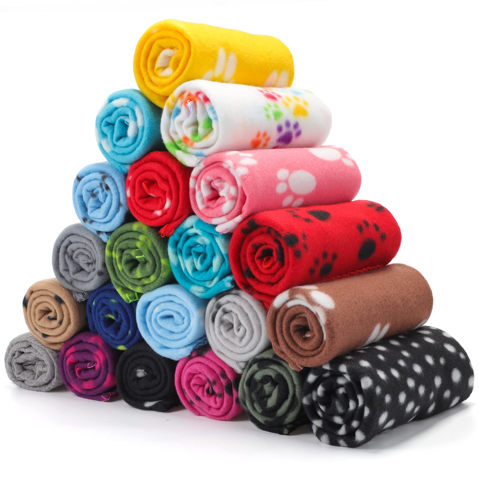Eccliy puppy blanket in soft fleece with paw pattern for cozy naps.