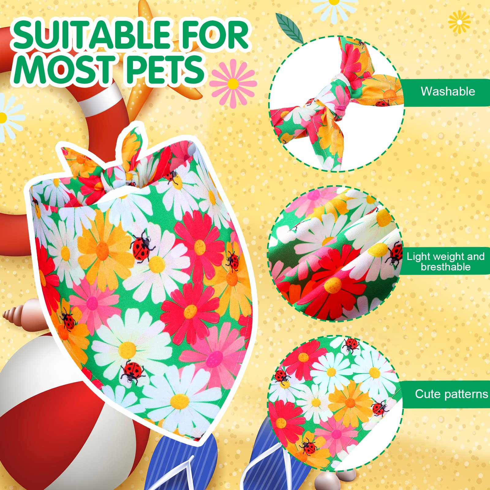 Eccliy small to large dog bandanas fit different breeds