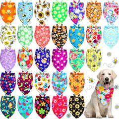 Eccliy spring dog bandana with floral pattern for everyday wear and cute photos