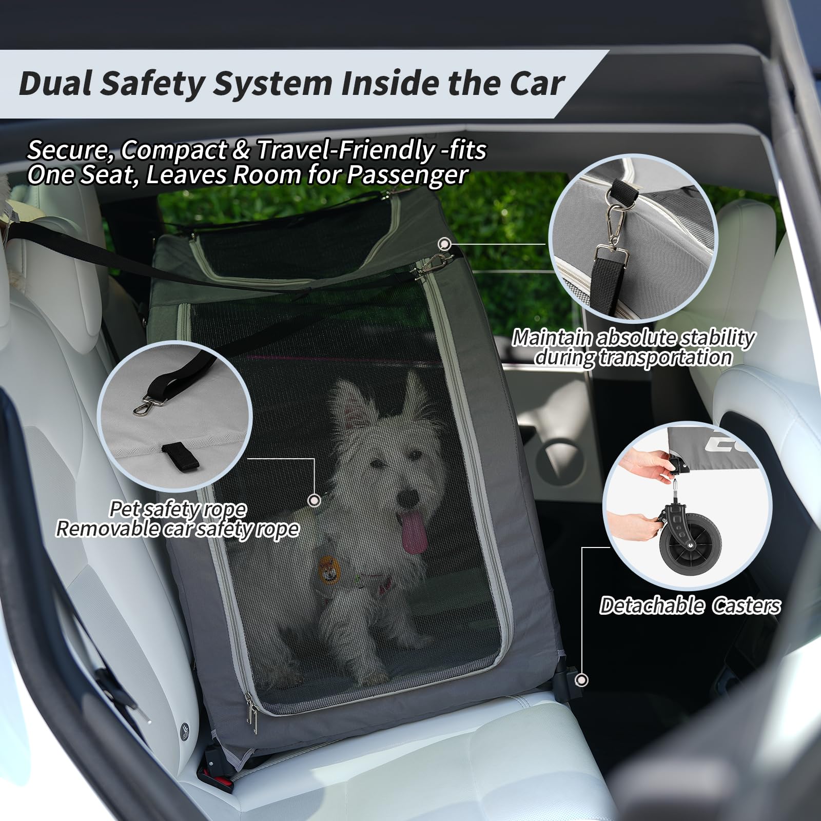 EchoSmile stroller breathable mesh keeps pets cool during strolls.