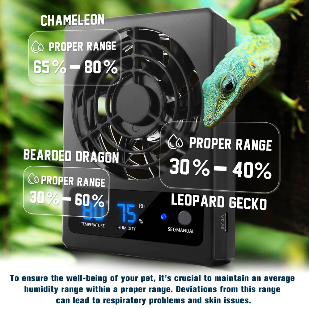 Eckpo reptile ventilation fan operates quietly to avoid disturbance.