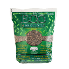 ECO BEDDING 99% dust-free paper bedding in a clean habitat for small pets.