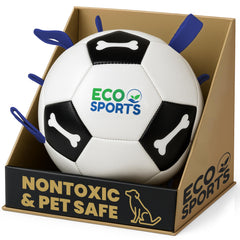 Eco Sports Big Dog Soccer Ball in blue, full view for outdoor fetch.