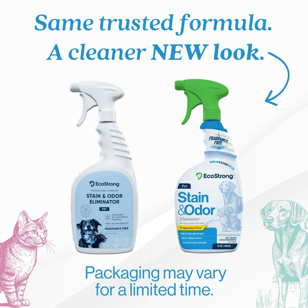 Eco Strong cat litter deodorizer spray action reduces litter box odors between scoops