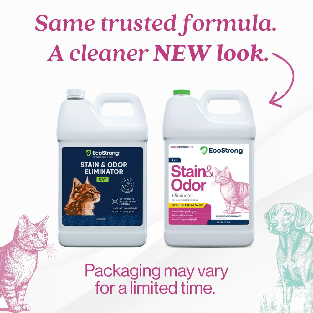 Eco Strong spray application near litter box for odor control.