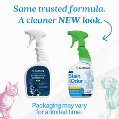 Eco Strong enzymatic cleaner applied to dog urine neutralizes odors on surfaces