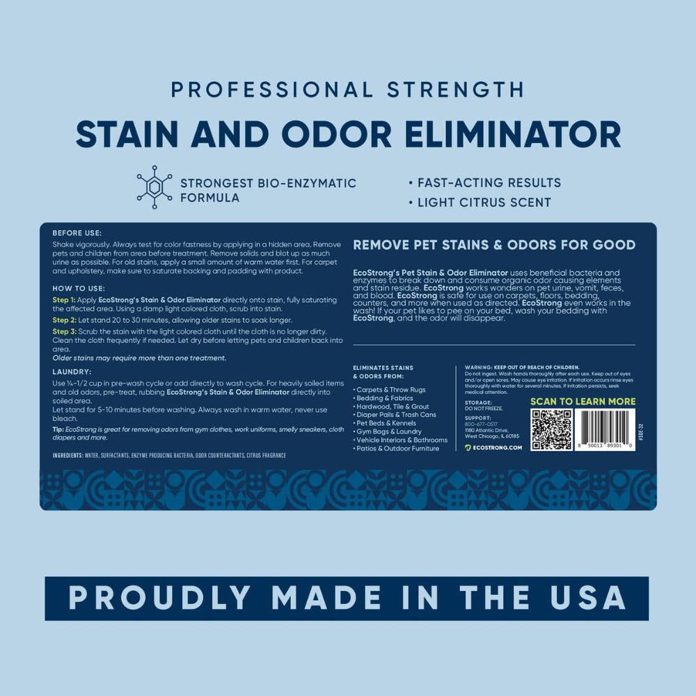 Eco Strong RV and furniture cleaning shows versatile pet odor and stain solution