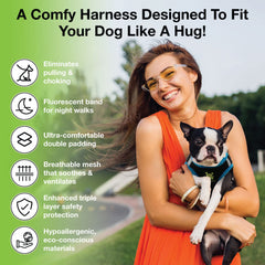 EcoBark Step In Harness mesh fabric closeup highlights breathable material.