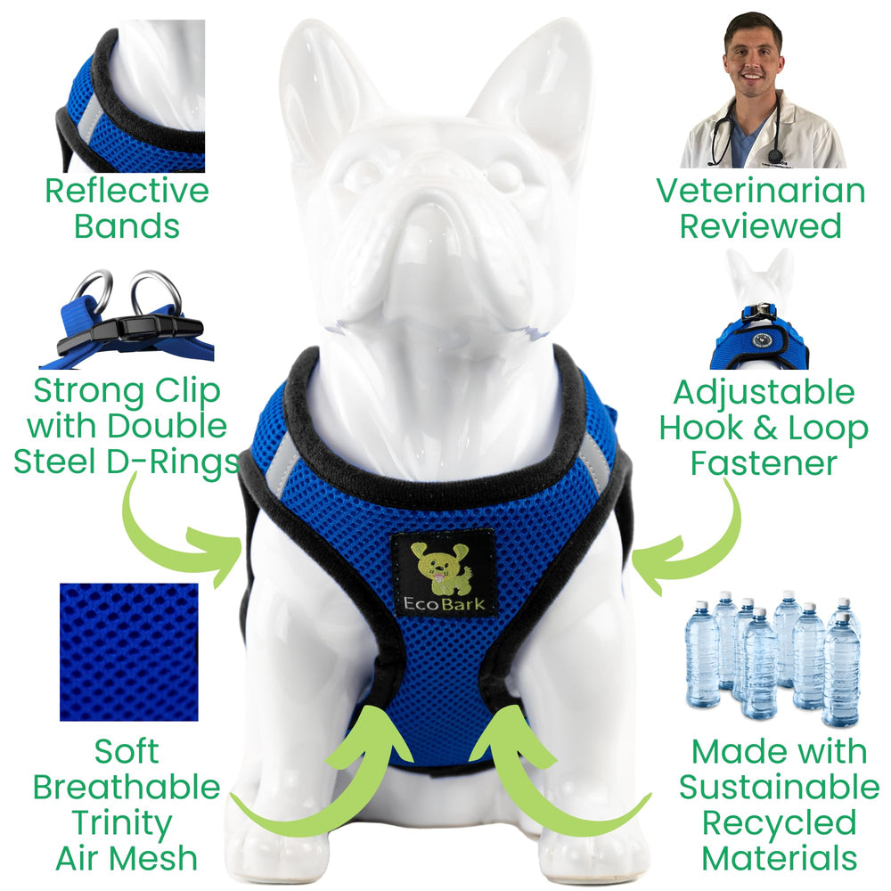 EcoBark Step in Harness padded vest provides soft daily comfort.