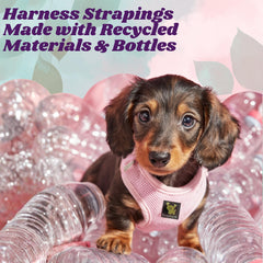 EcoBark Teacup Harness pink adjustable straps for a perfect tiny-dog fit.