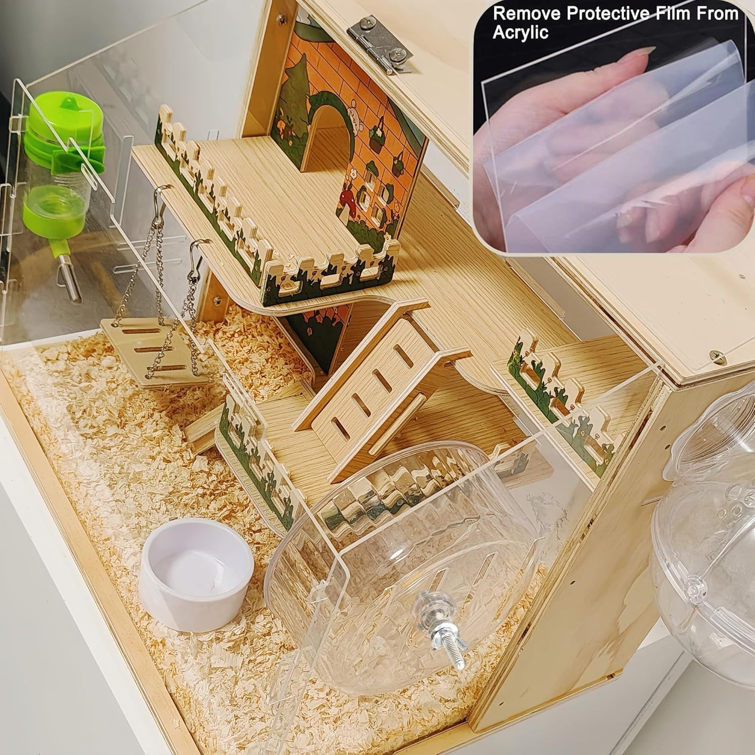 Top-opening lid makes cleaning and refilling supplies easy.