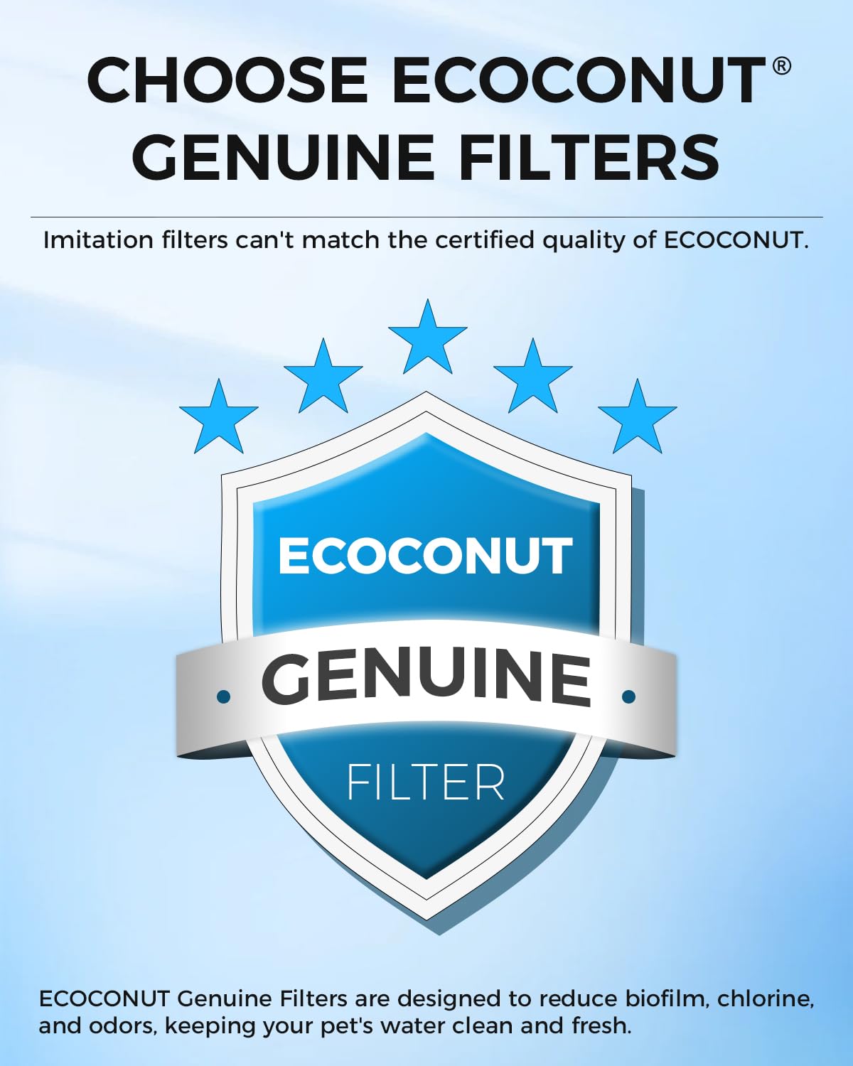 ECOCONUT 3.4Gal fountain water window for quick level checks.