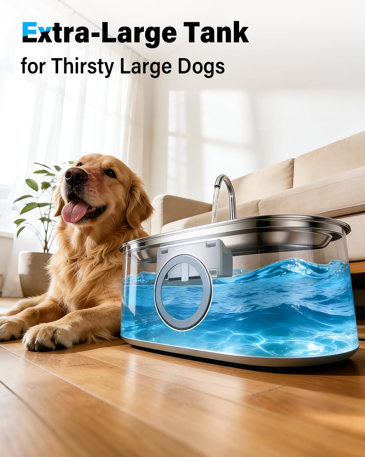 ECOCONUT deeper drinking tray for large breeds and long tongues