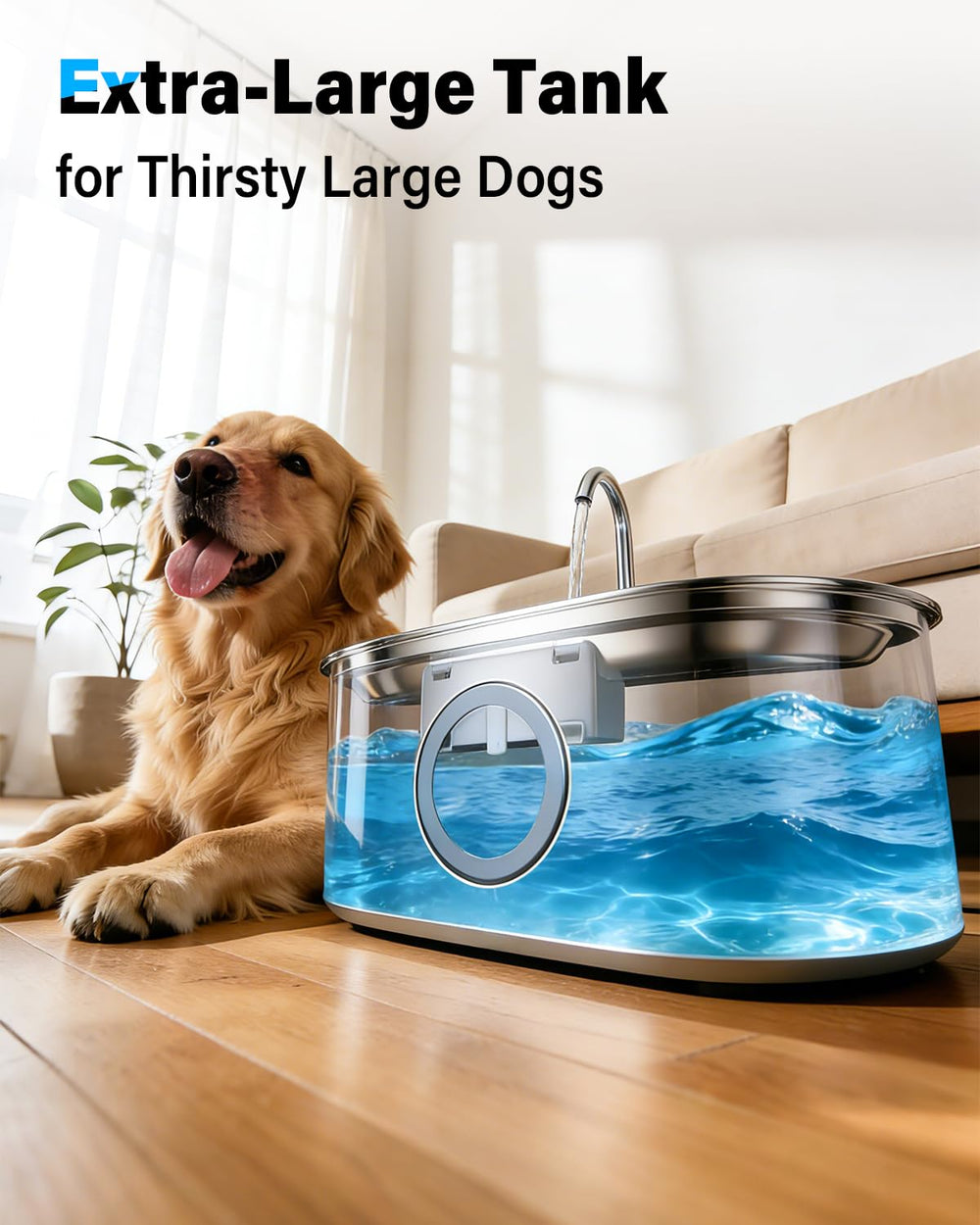 ECOCONUT deeper drinking tray for large breeds and long tongues